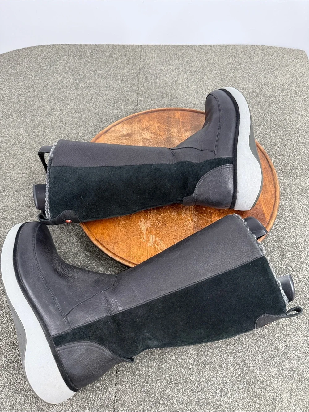 Clarks Unstructured Boots Wm 9.5M Un Vista Hi2 Snow Winter Black Leather Comfort